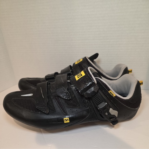 MAVIC Cycling Road Shoes Bike Cycling Men's Size 10 Areo Ratchet Comfort Strap - Picture 2 of 7